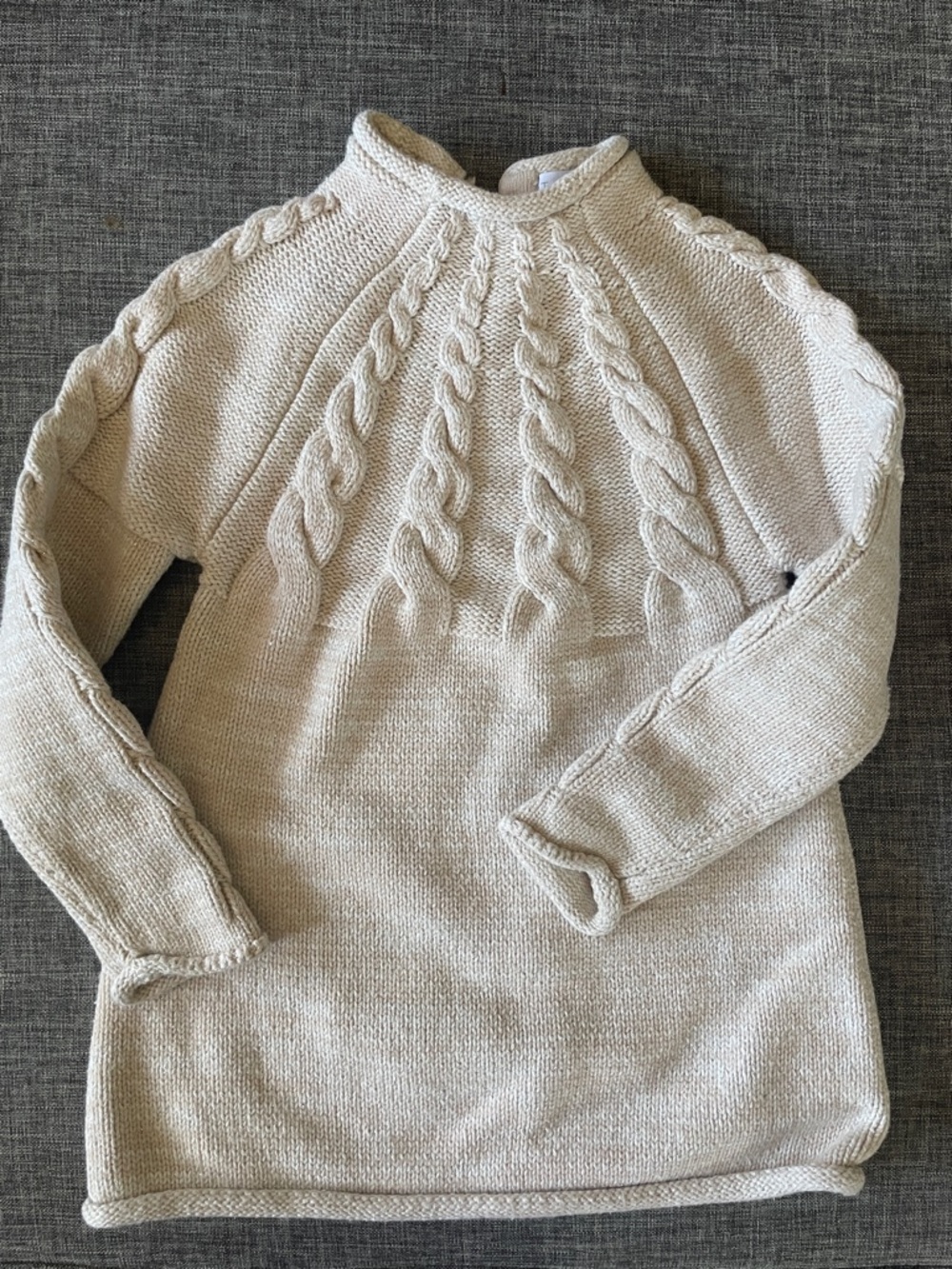 Tahari Cream Cable-Knit Pullover Sweater Top